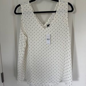 Ann Taylor Factory White Sleeveless Tank Top